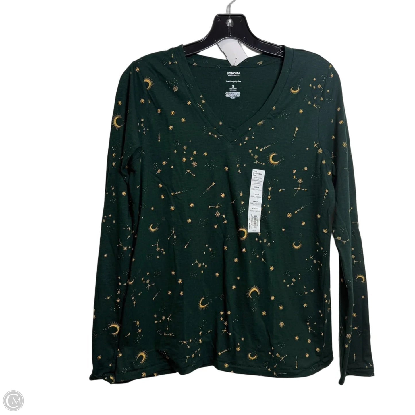 Top Long Sleeve By Sonoma In Green, Size: S