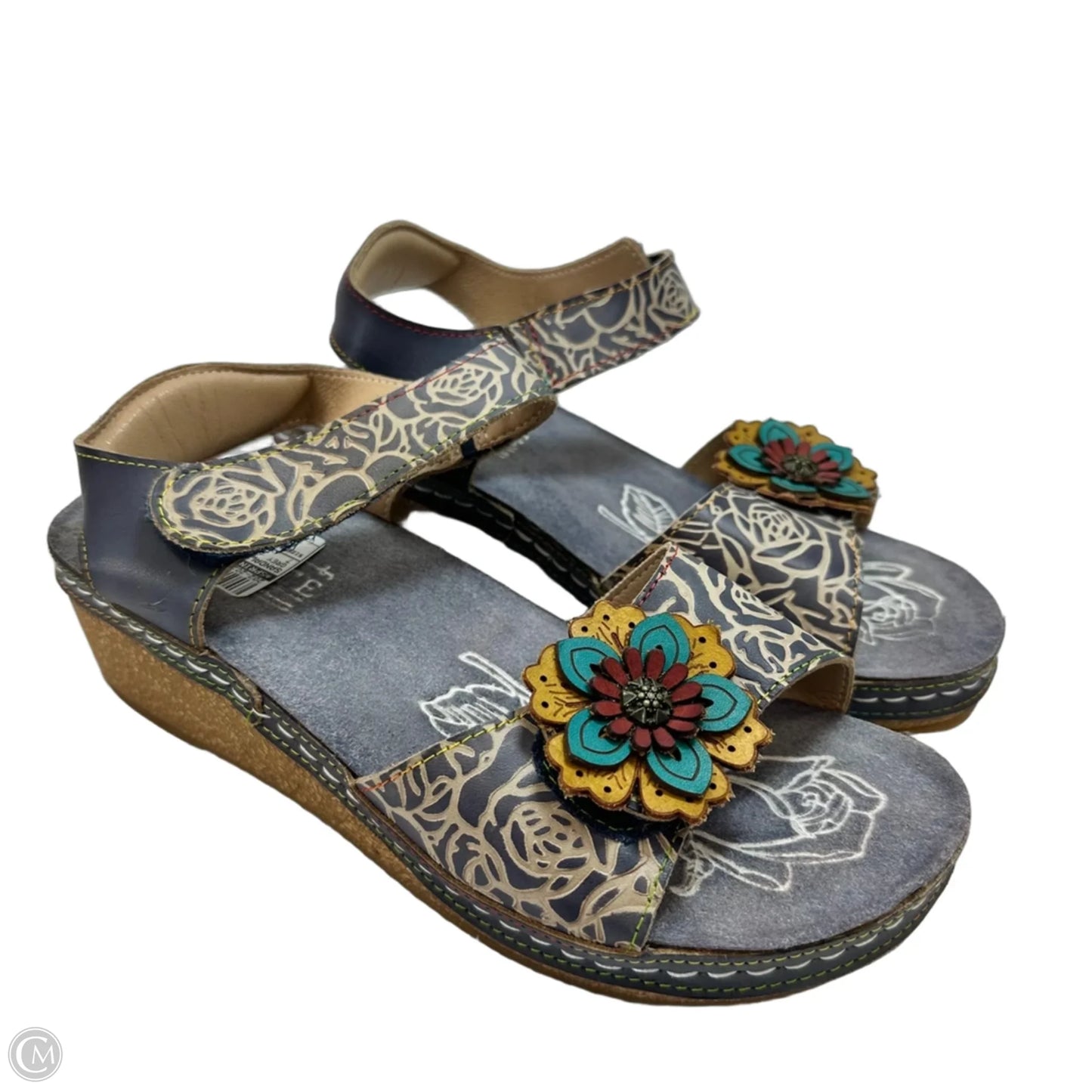 Sandals Flats By Spring Step In Grey, Size: 7