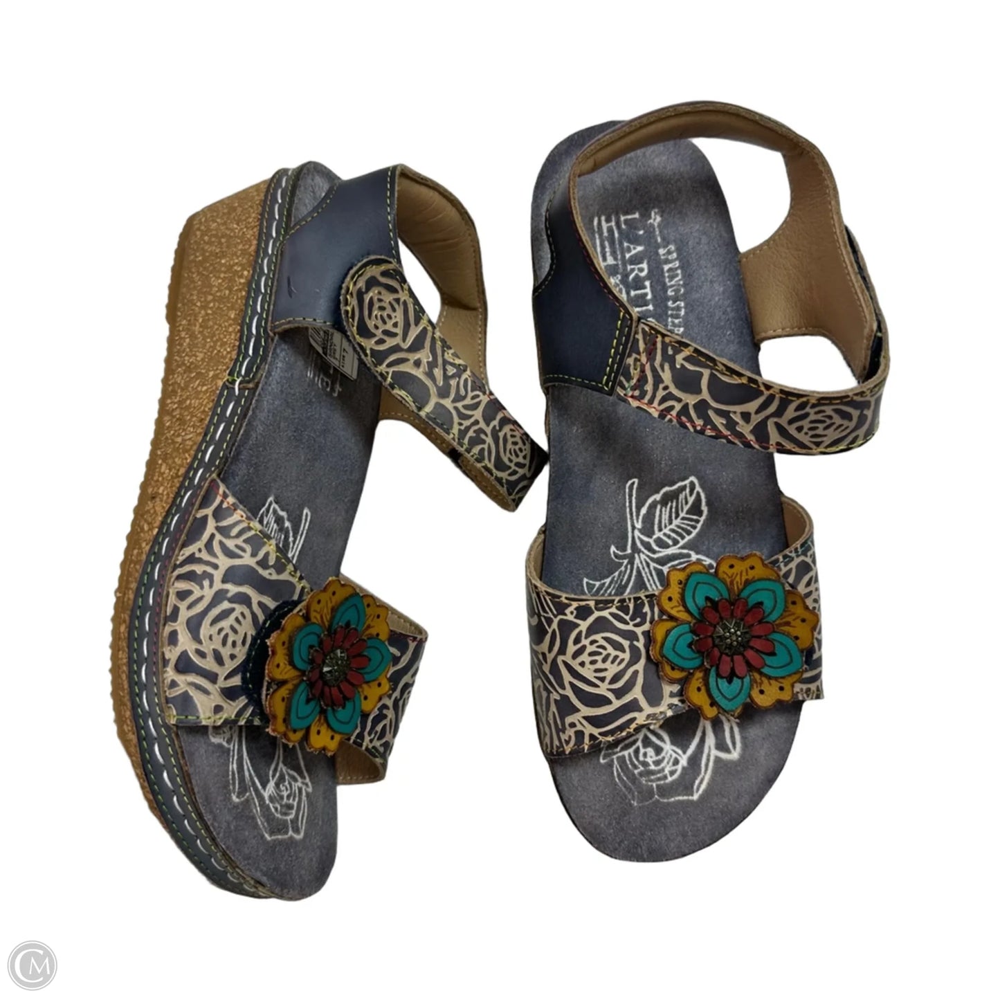 Sandals Flats By Spring Step In Grey, Size: 7