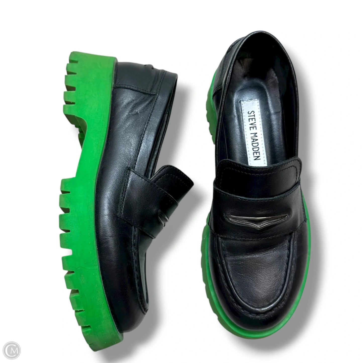 Shoes Flats By Steve Madden In Black & Green, Size: 6