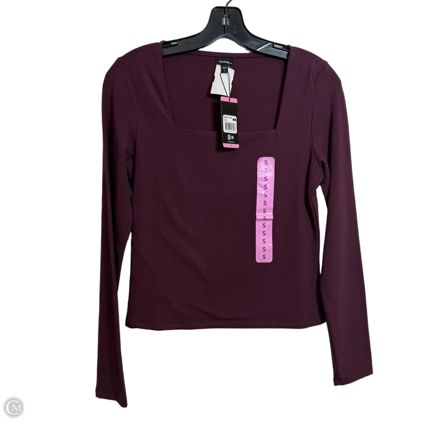 Top Long Sleeve By Express In Maroon, Size: S