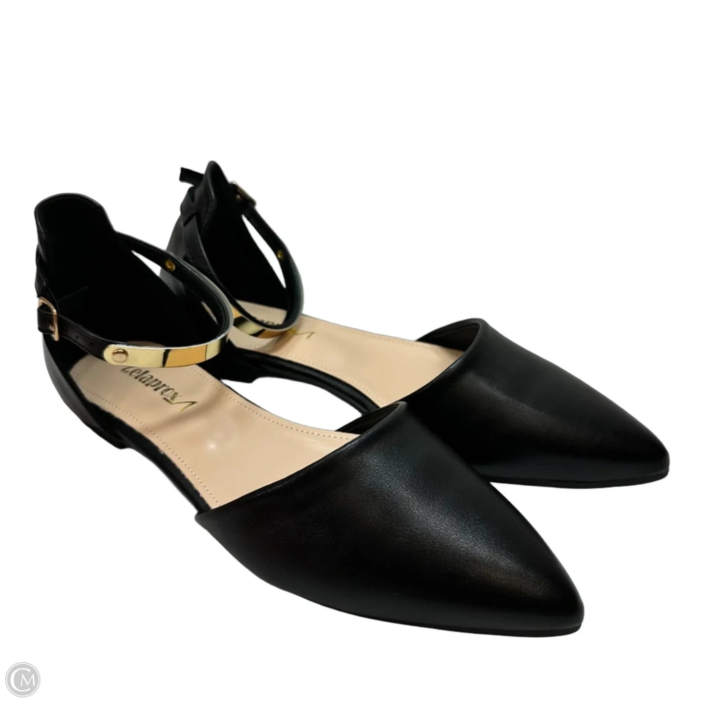 Shoes Flats By Clothes Mentor In Black, Size: 7.5
