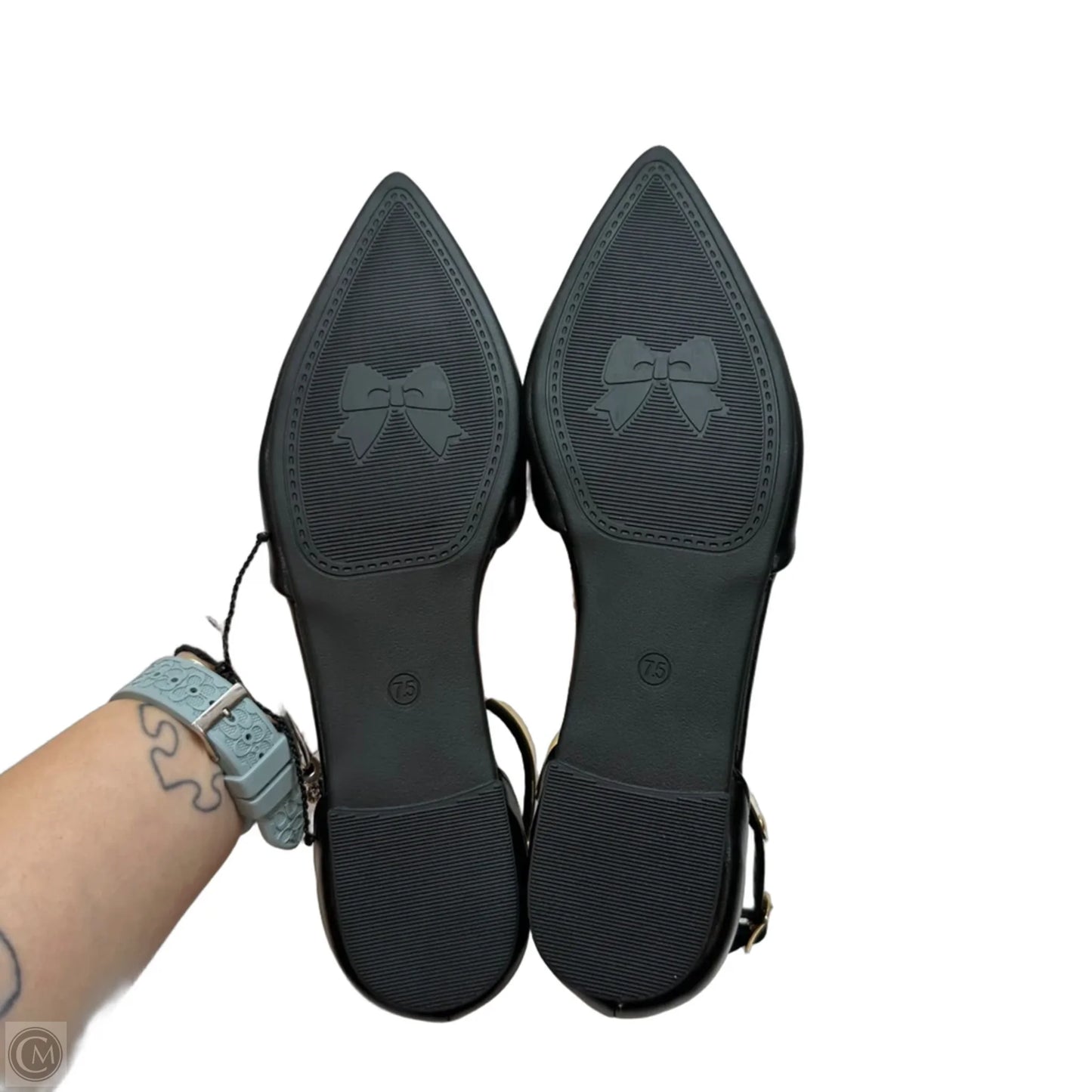 Shoes Flats By Clothes Mentor In Black, Size: 7.5