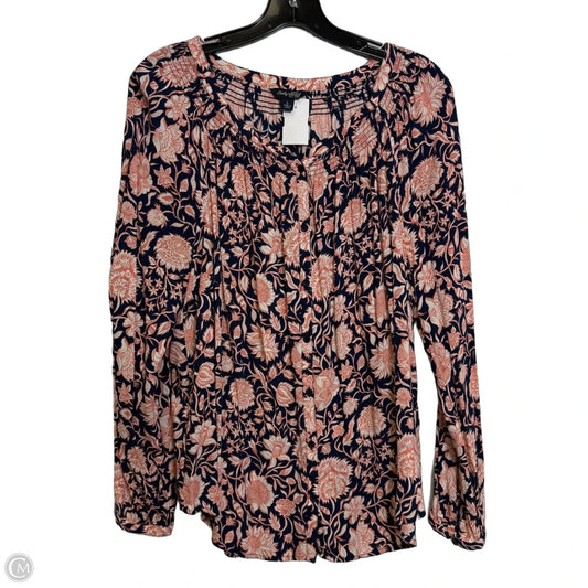 Top Long Sleeve By Lucky Brand In Floral Print, Size: L