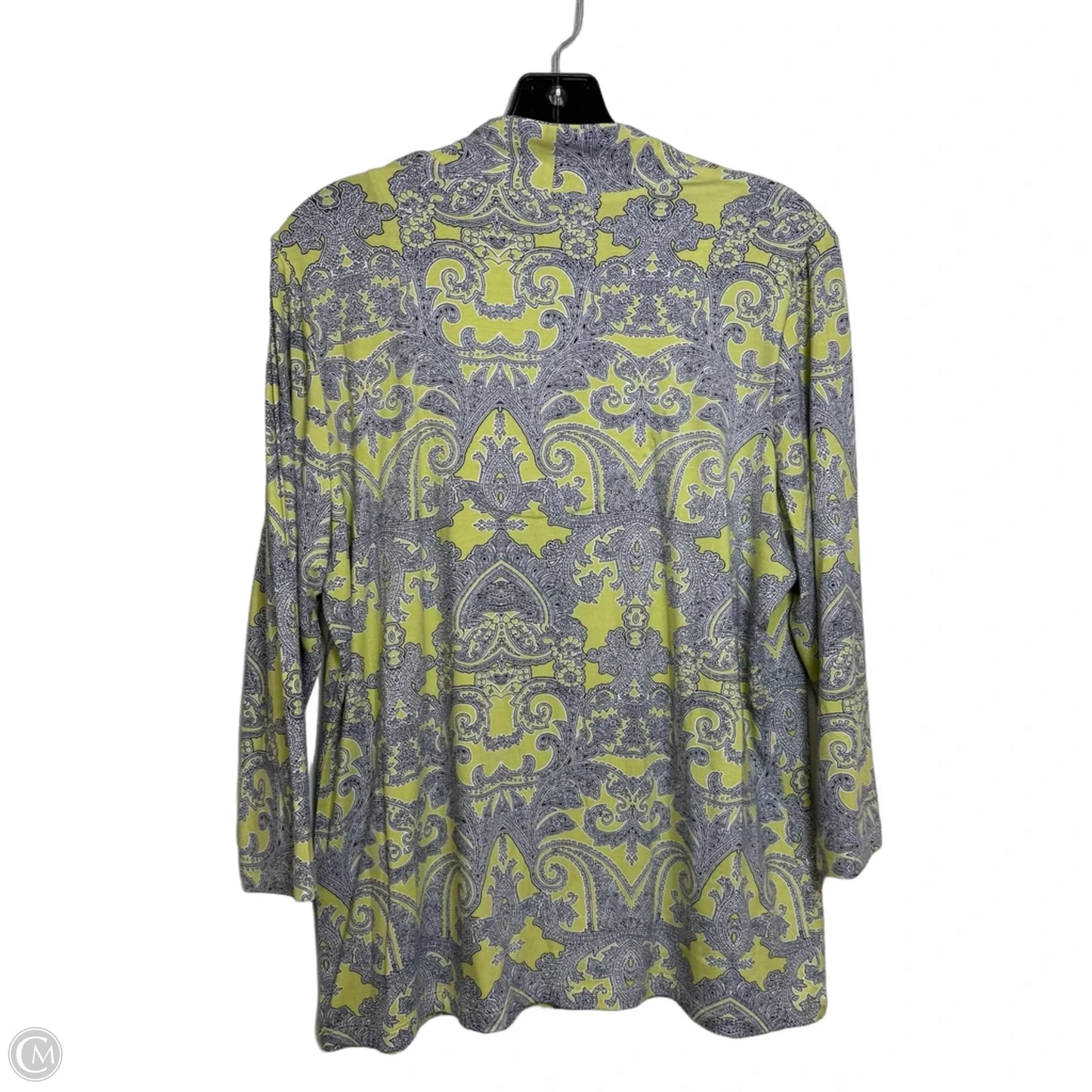 Top 3/4 Sleeve By Chicos In Paisley Print, Size: L