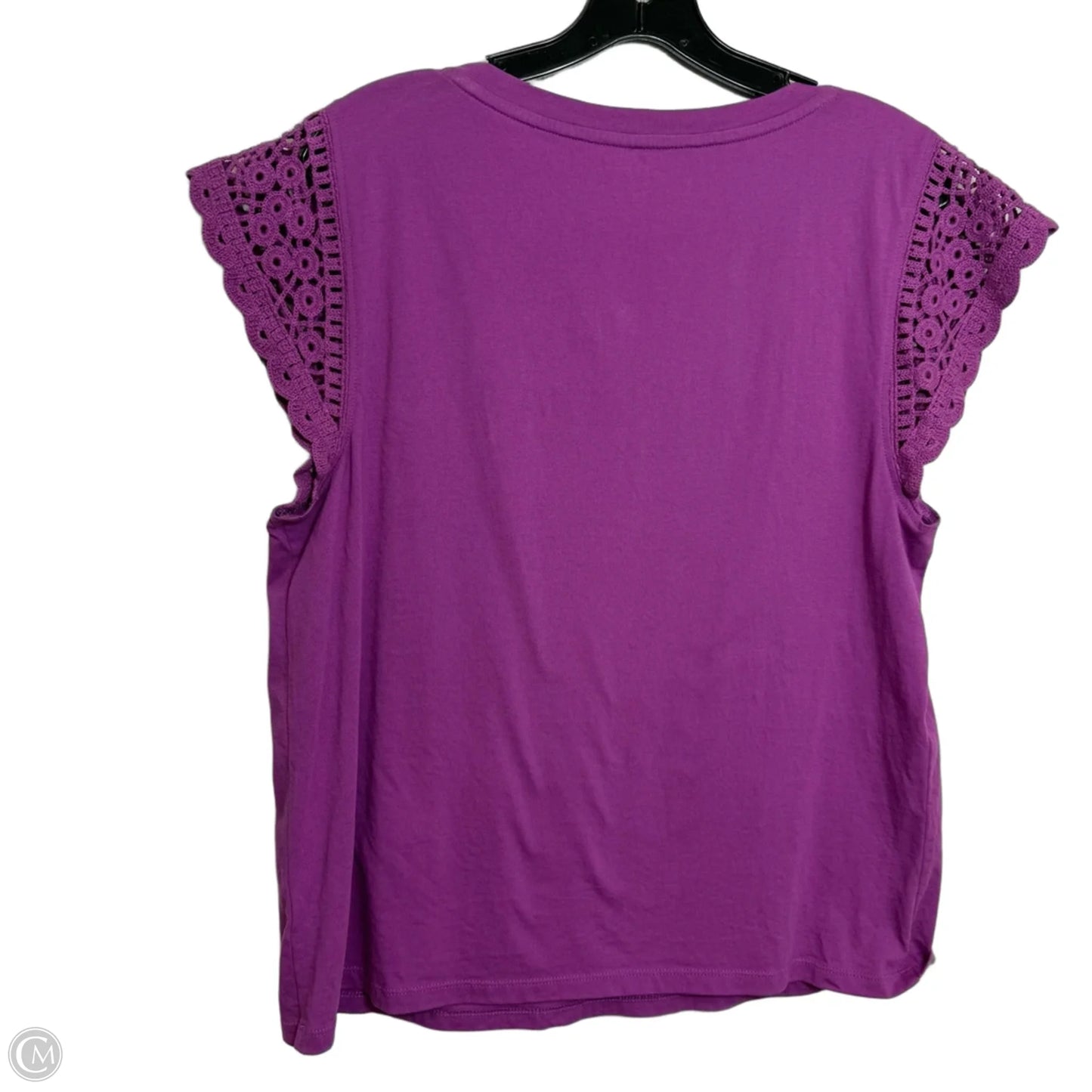 Top Short Sleeve By Talbots In Purple, Size: L