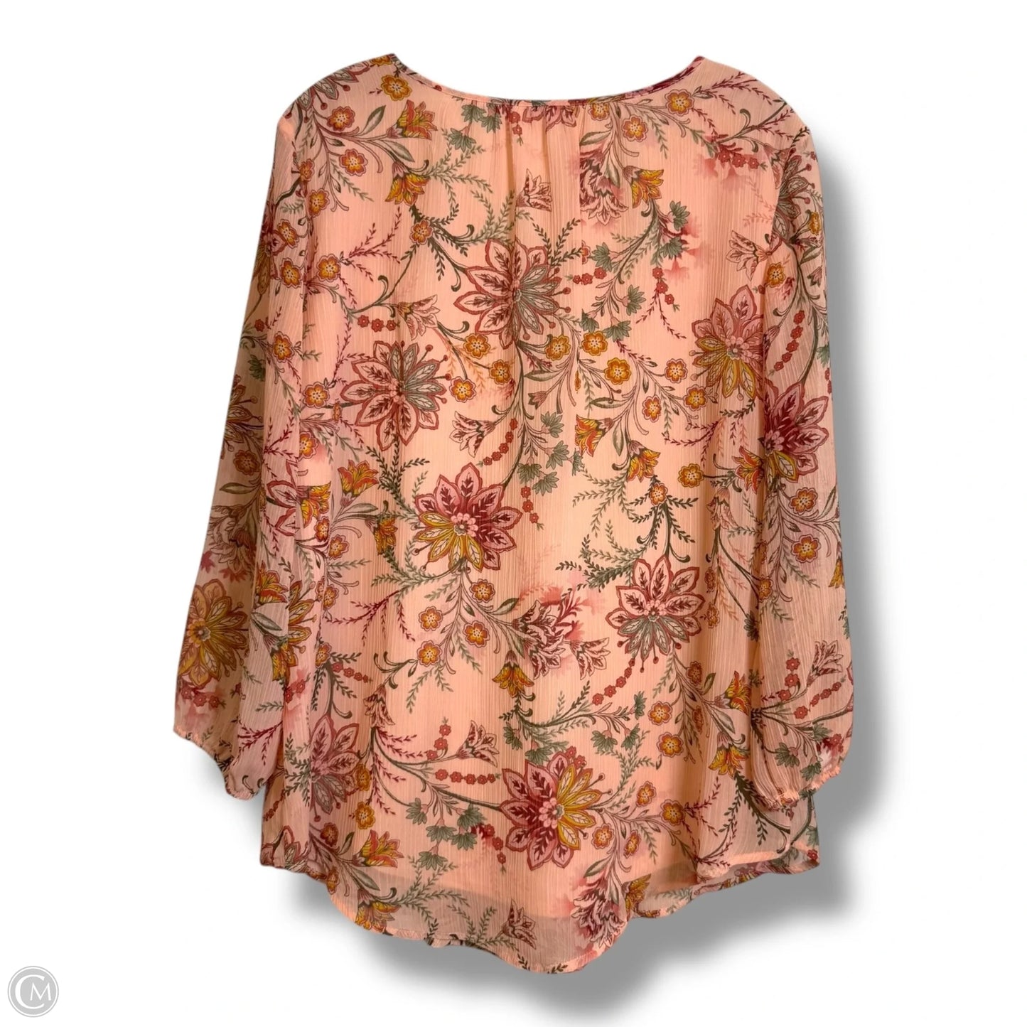 Top Long Sleeve By St Johns Bay In Multi-colored, Size: L