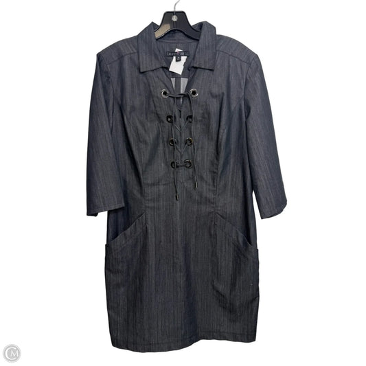 Dress Designer By Lafayette 148 In Grey, Size: 10