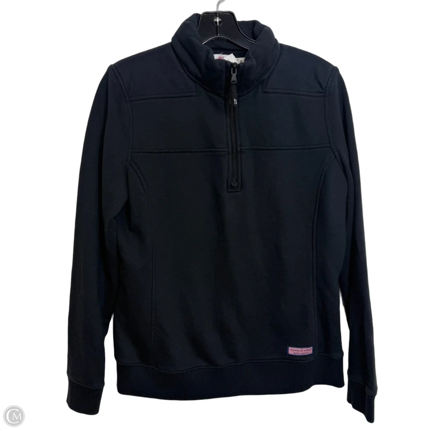 Athletic Top Long Sleeve Crewneck By Vineyard Vines In Black, Size: M