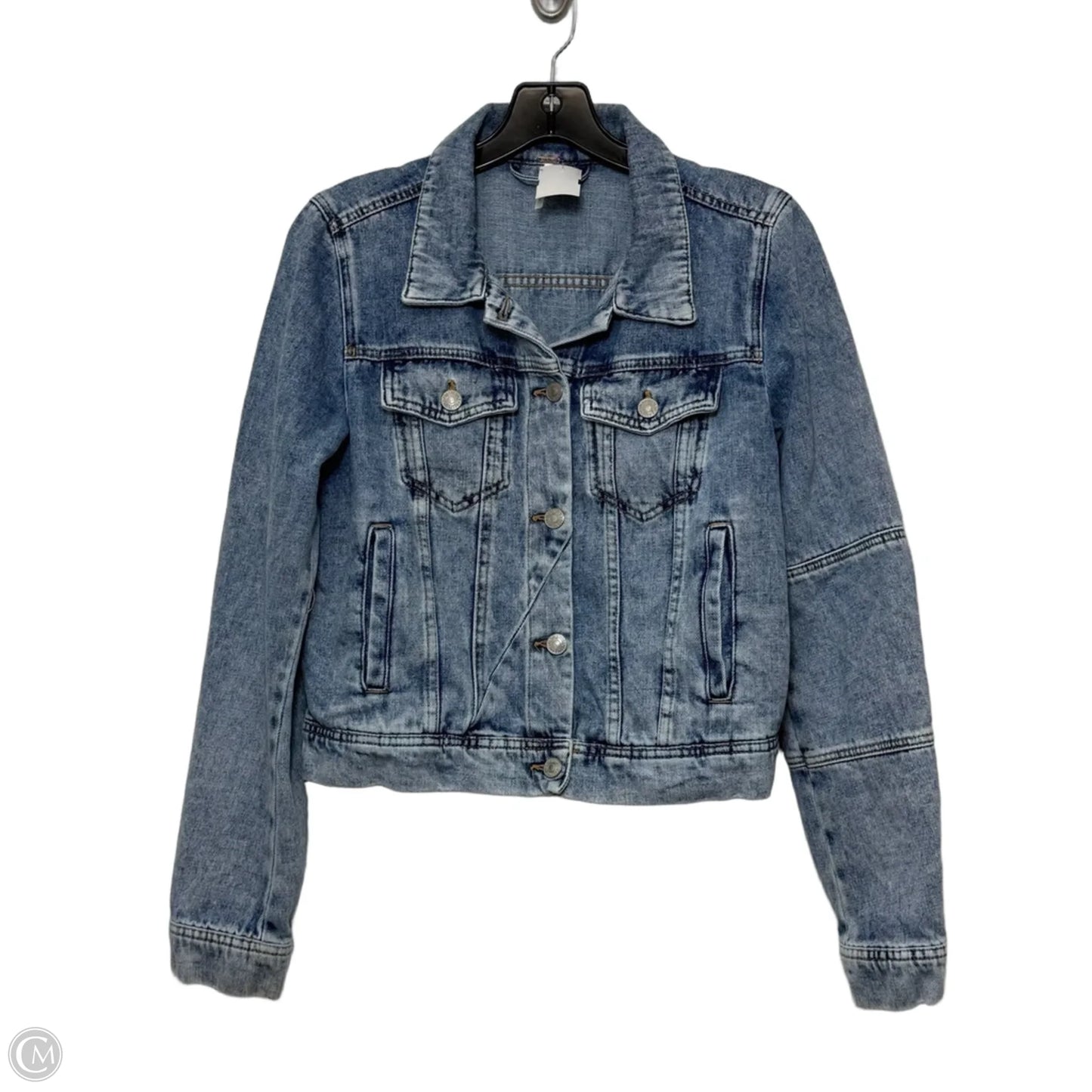 Jacket Denim By Free People In Blue Denim, Size: S
