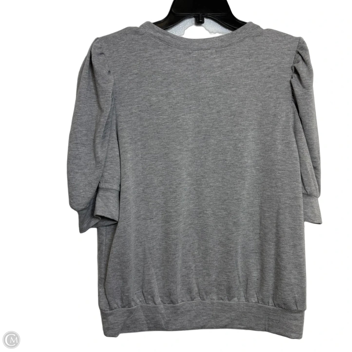Top Short Sleeve By Notations In Grey, Size: M