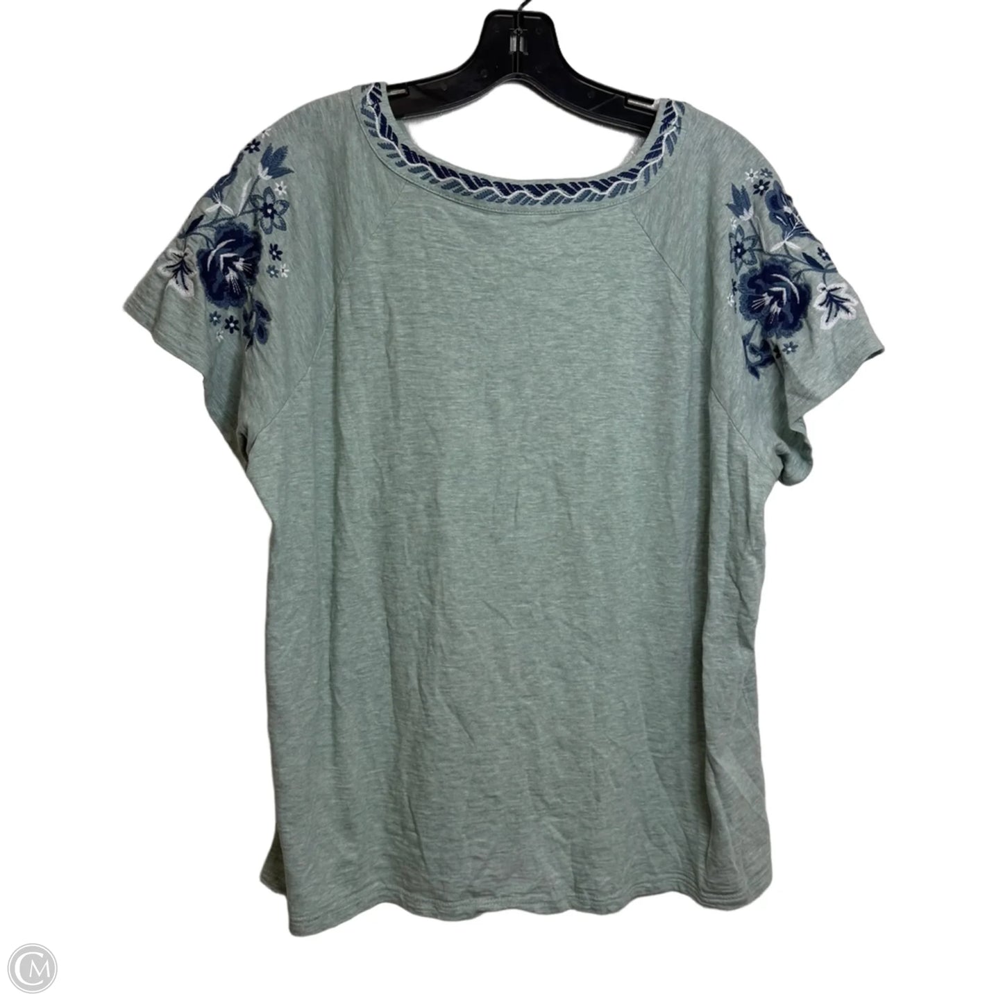 Top Short Sleeve By Pure Jill In Green, Size: L