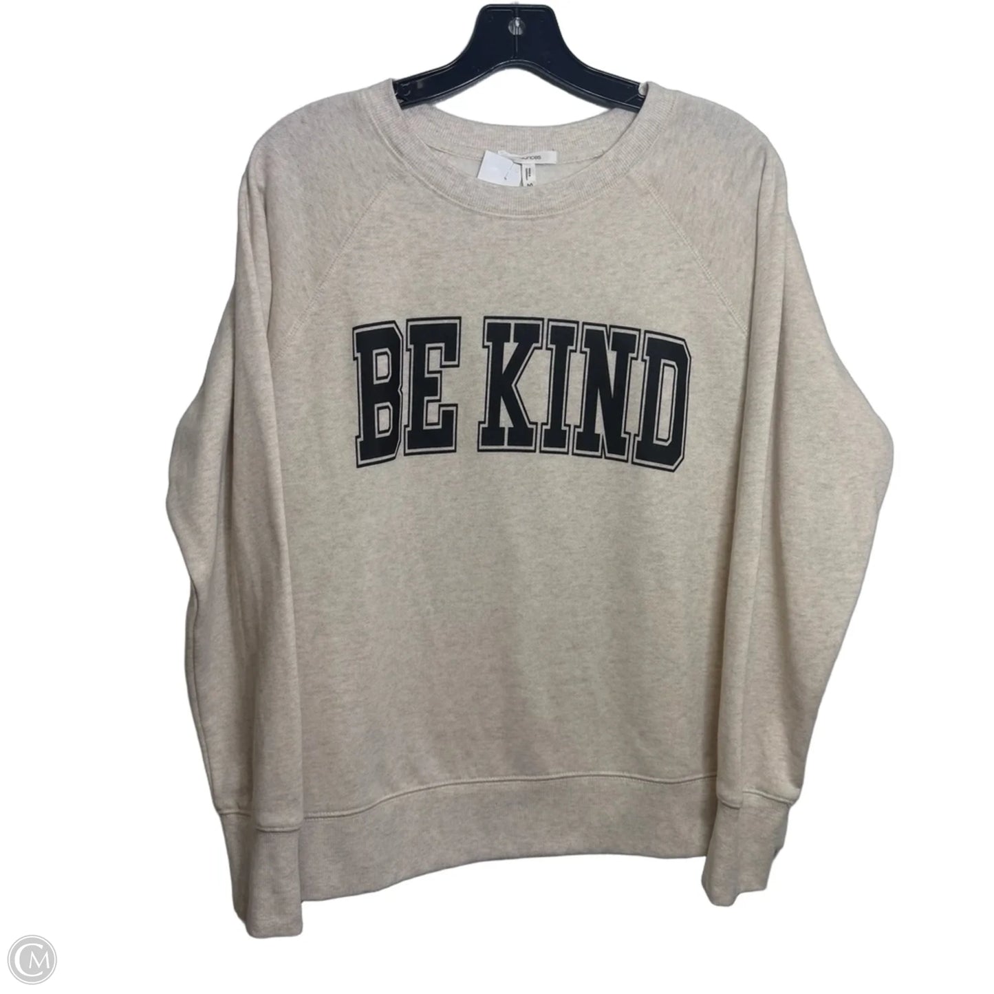 Be kind Top Long Sleeve By Maurices In Beige, Size: M