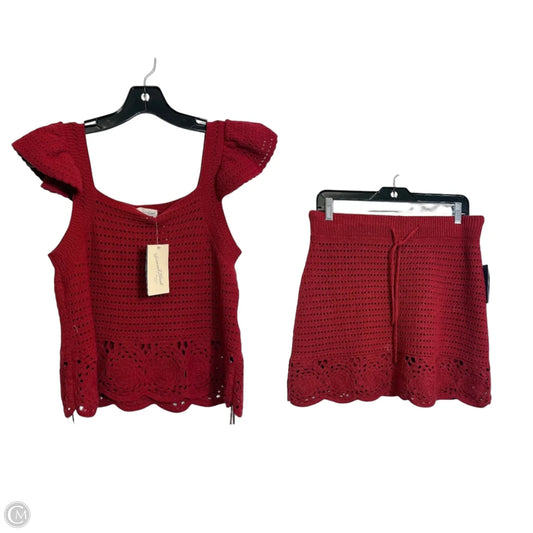 Skirt Set 2pc By Universal Thread In Red, Size: M