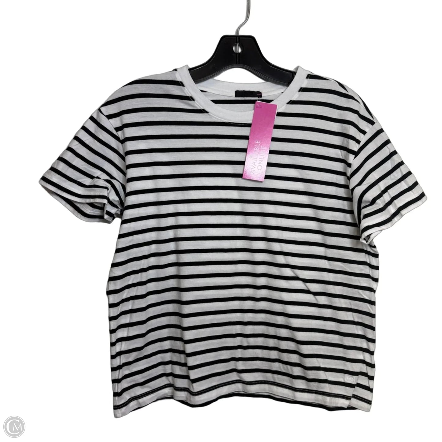 Top Short Sleeve By Atm In Striped Pattern, Size: Sp