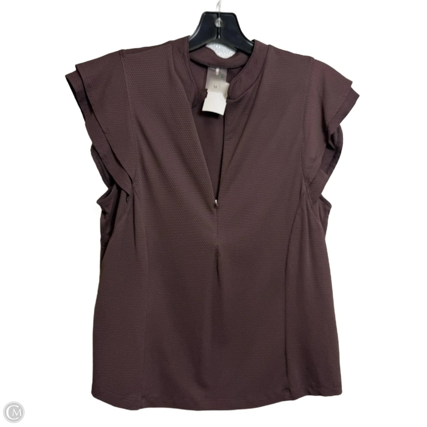 Athletic Top Short Sleeve By Clothes Mentor In Brown, Size: M