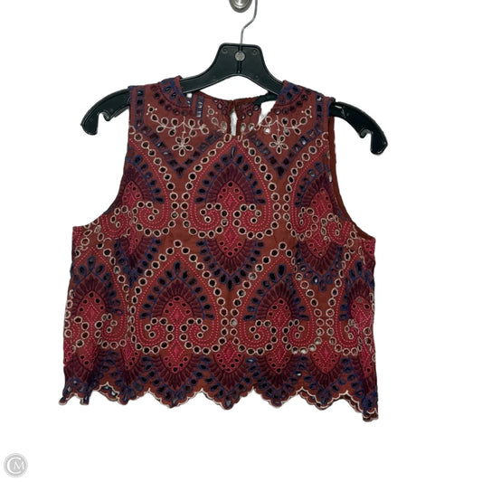 Top Sleeveless By Zara In Orange, Size: L