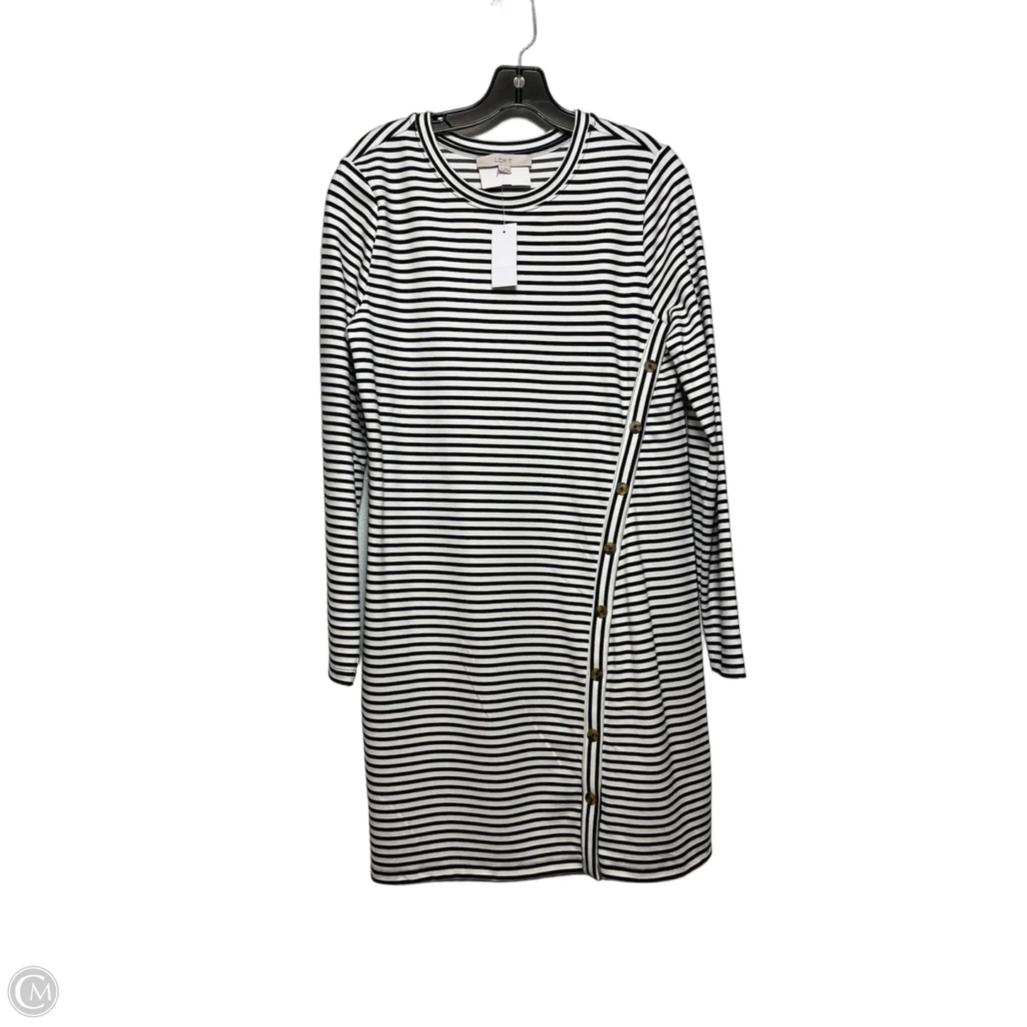 Dress Casual Short By Loft In Striped Pattern, Size: M