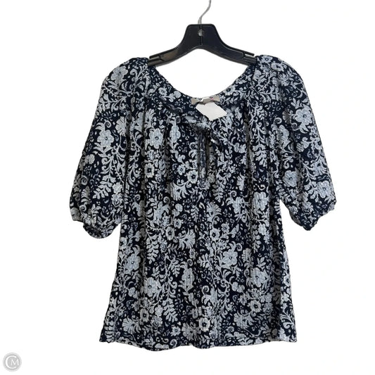 Top Short Sleeve By Loft In Multi-colored, Size: Xs