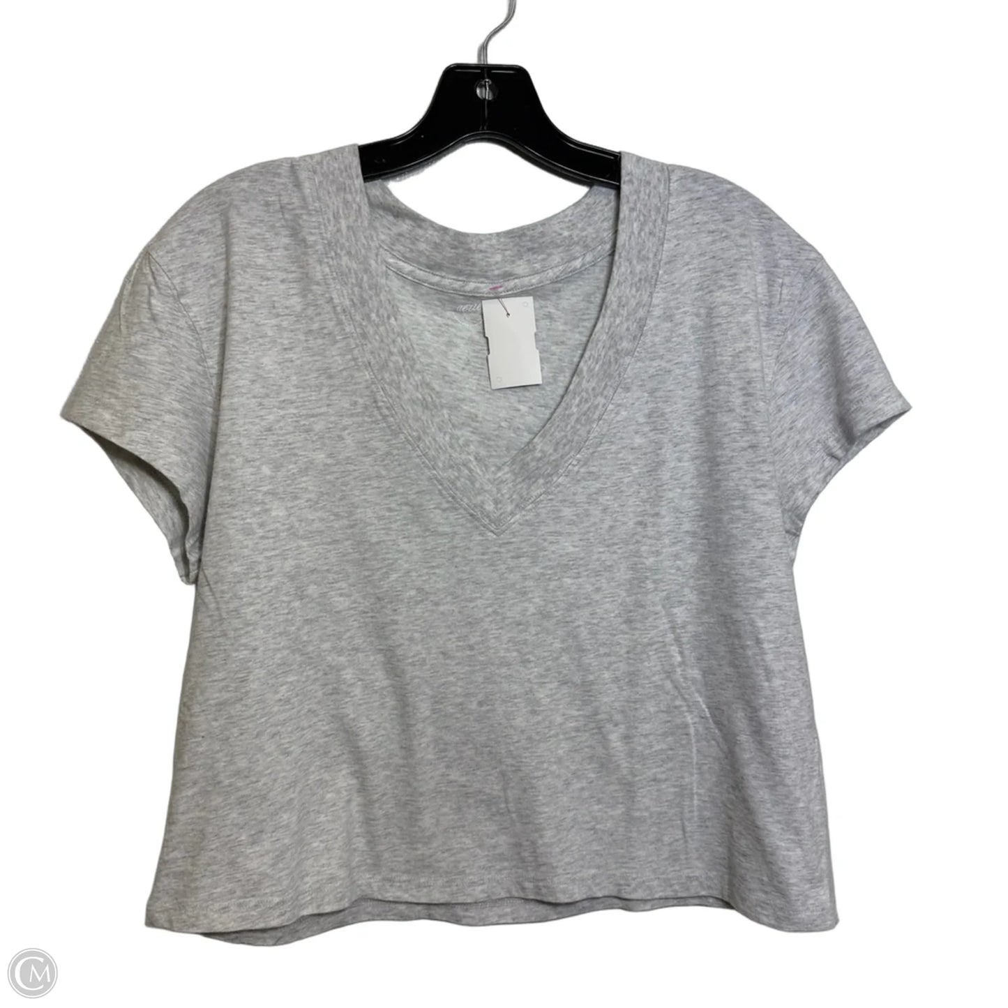 Top Short Sleeve Basic By Aerie In Grey, Size: M