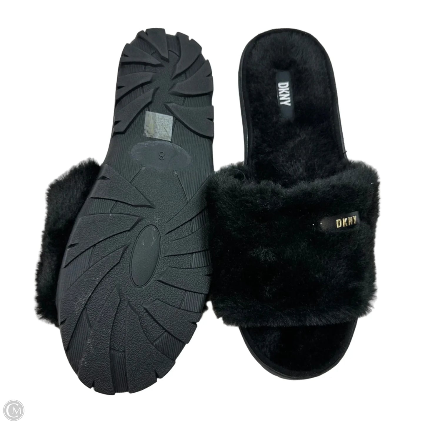 Sandals Flats By Dkny In Black, Size: 8