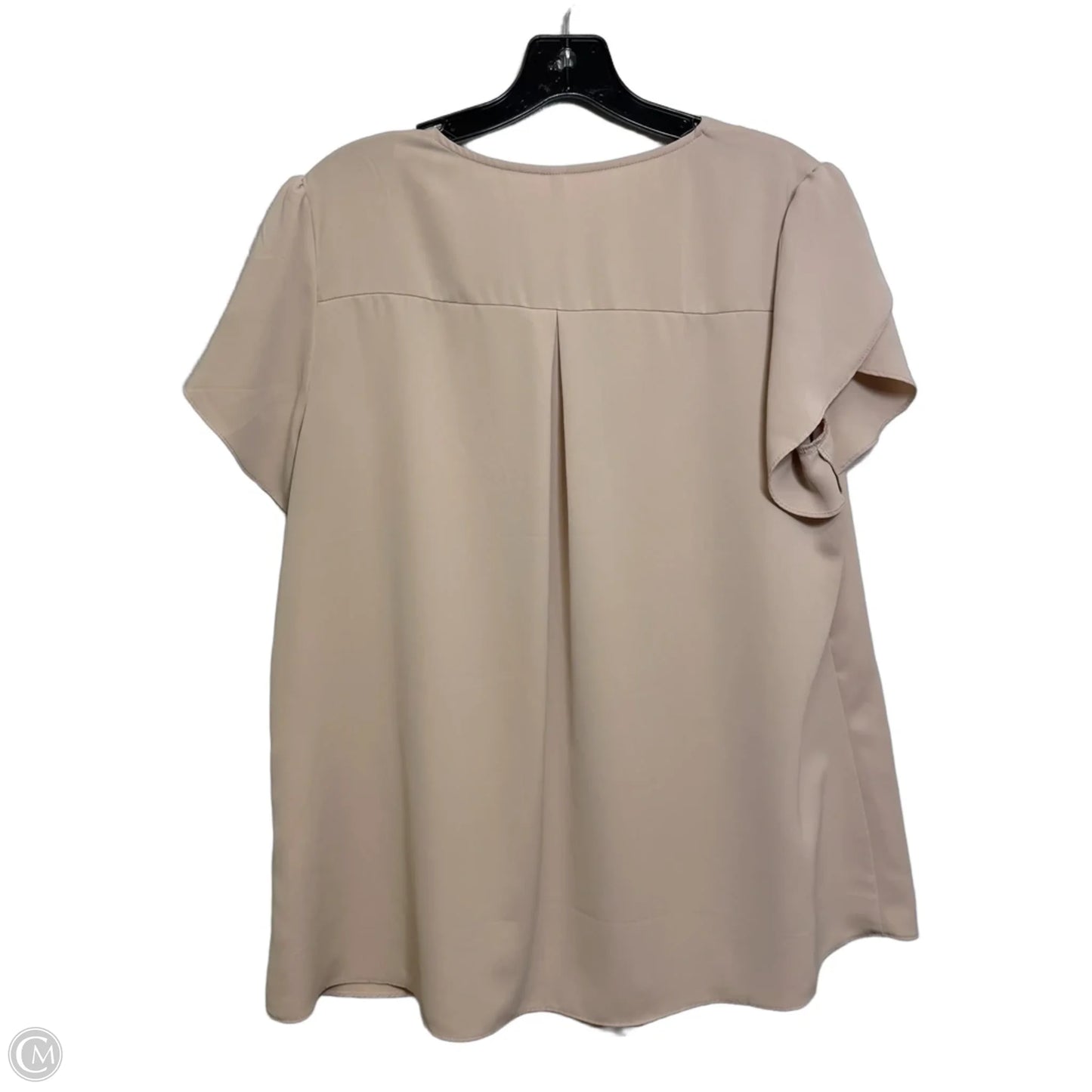 Top Short Sleeve By Clothes Mentor In Beige, Size: L