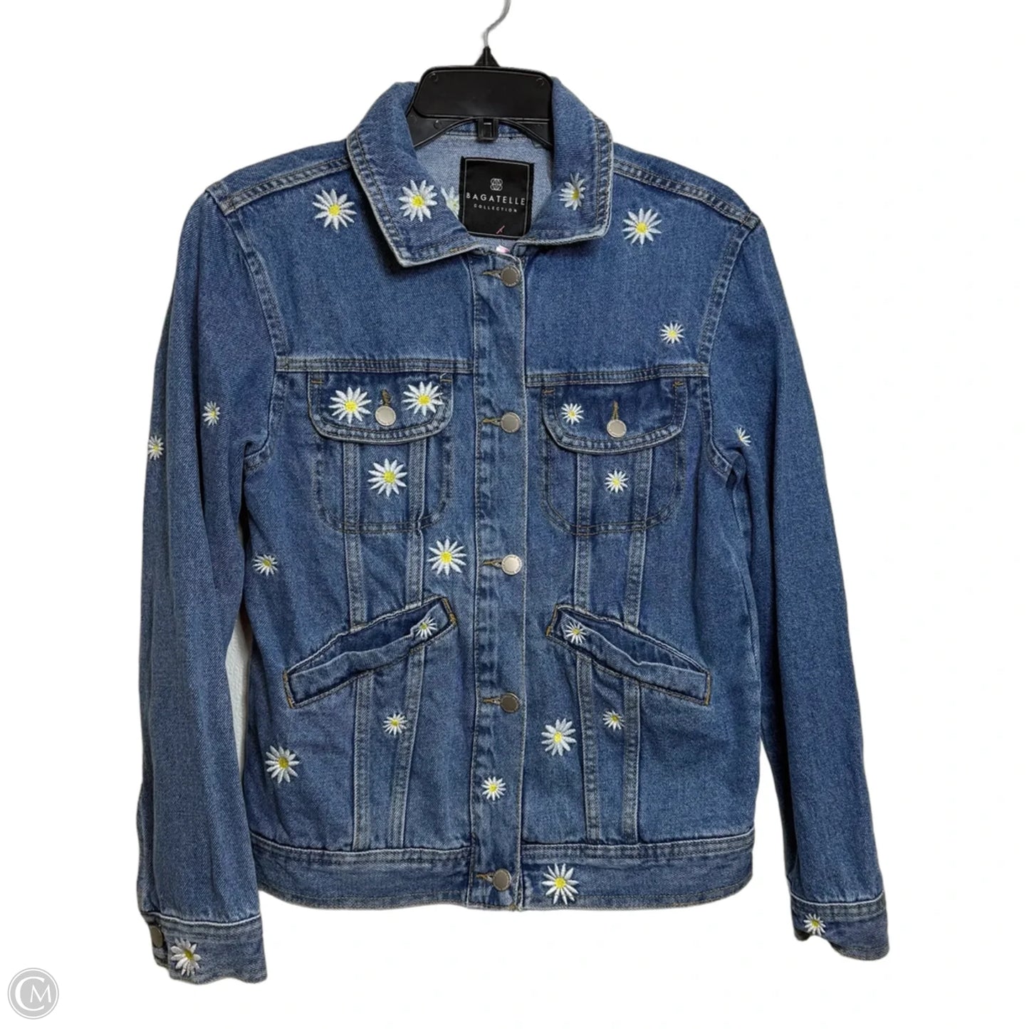 Daisy Jacket Denim By Bagatelle In Blue Denim, Size: S