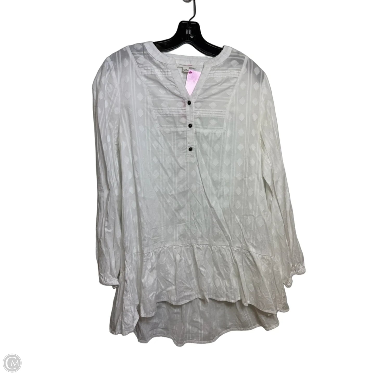 Top Long Sleeve By Beachlunchlounge In White, Size: Sp