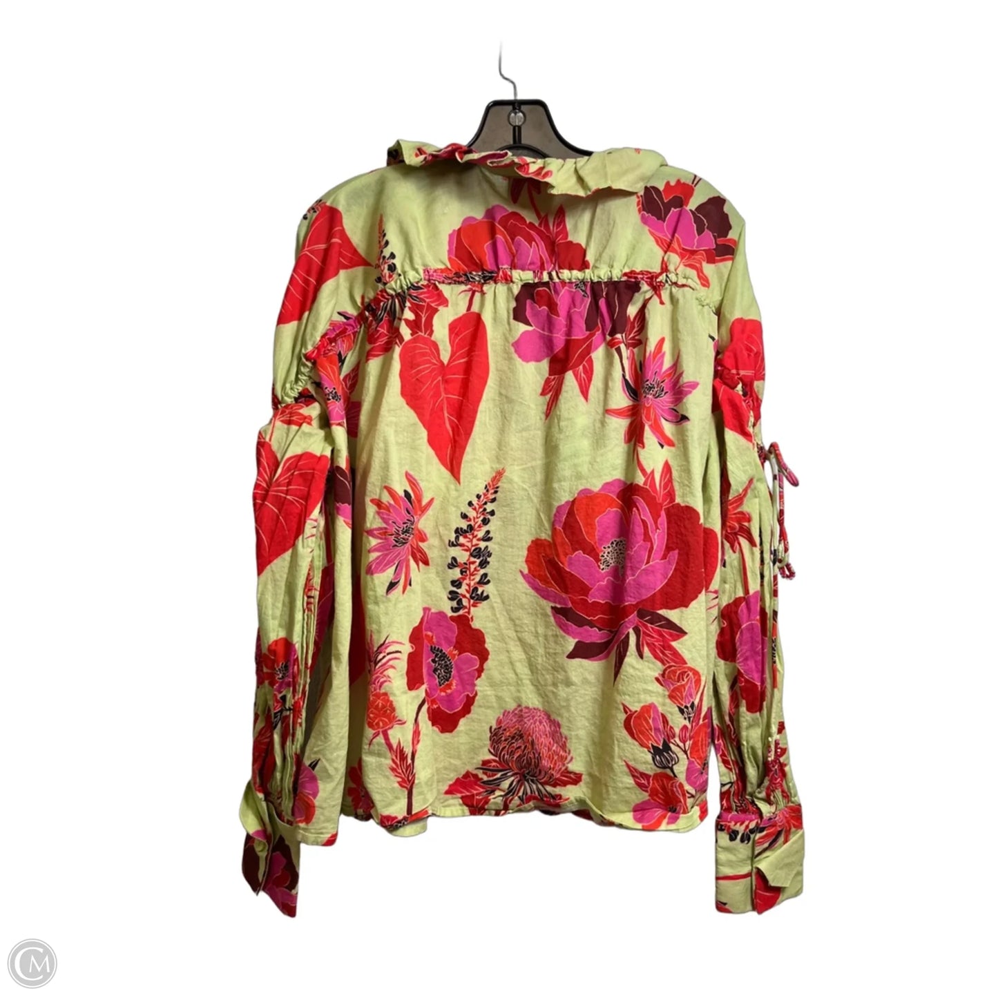Top Long Sleeve By Farm Rio In Floral Print, Size: S