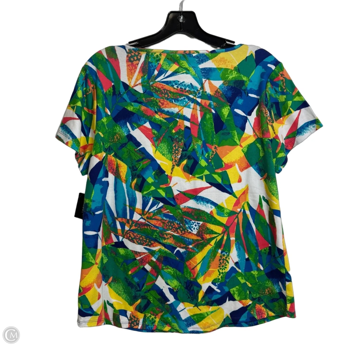 Top Short Sleeve By Anne Klein In Floral Print, Size: Xl
