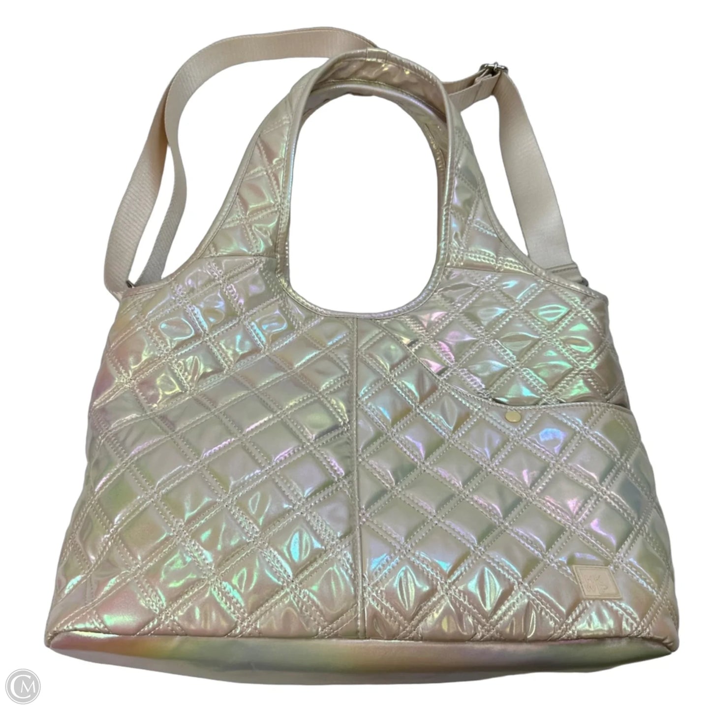 quilted shopper tote bag Handbag By IHKWIP, Size: Large