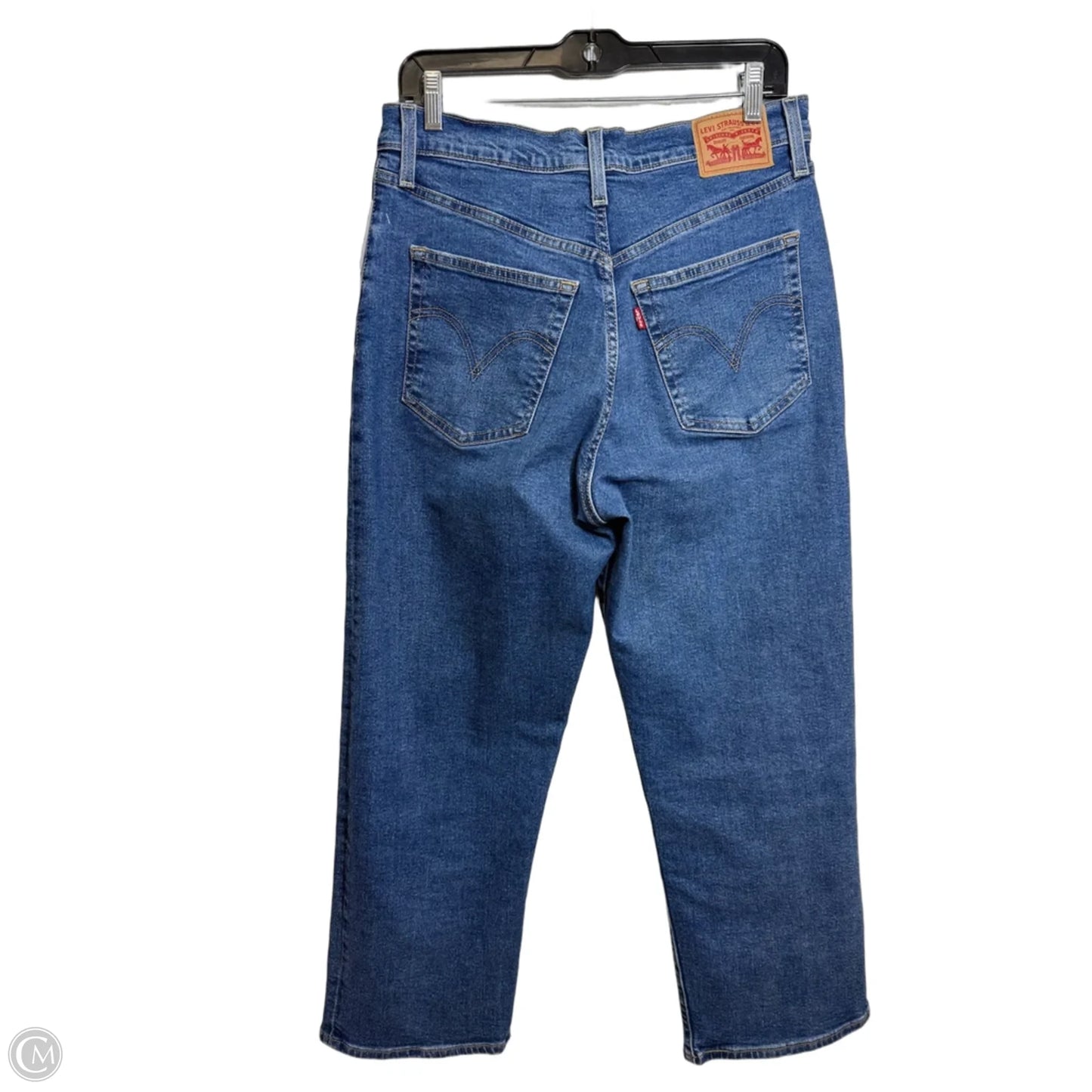Jeans Straight By Levis In Blue Denim, Size: 10
