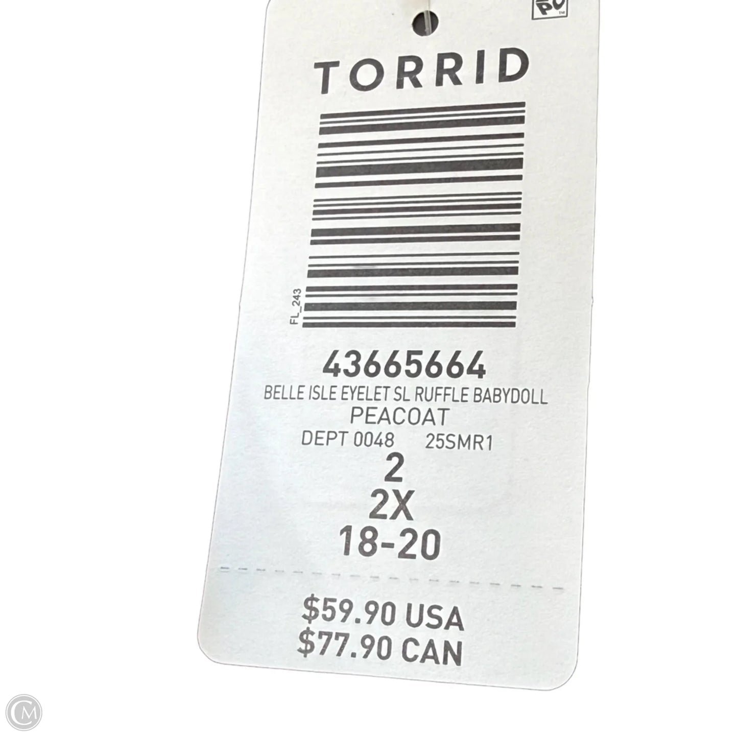 Top Sleeveless By Torrid In Navy, Size: 2x