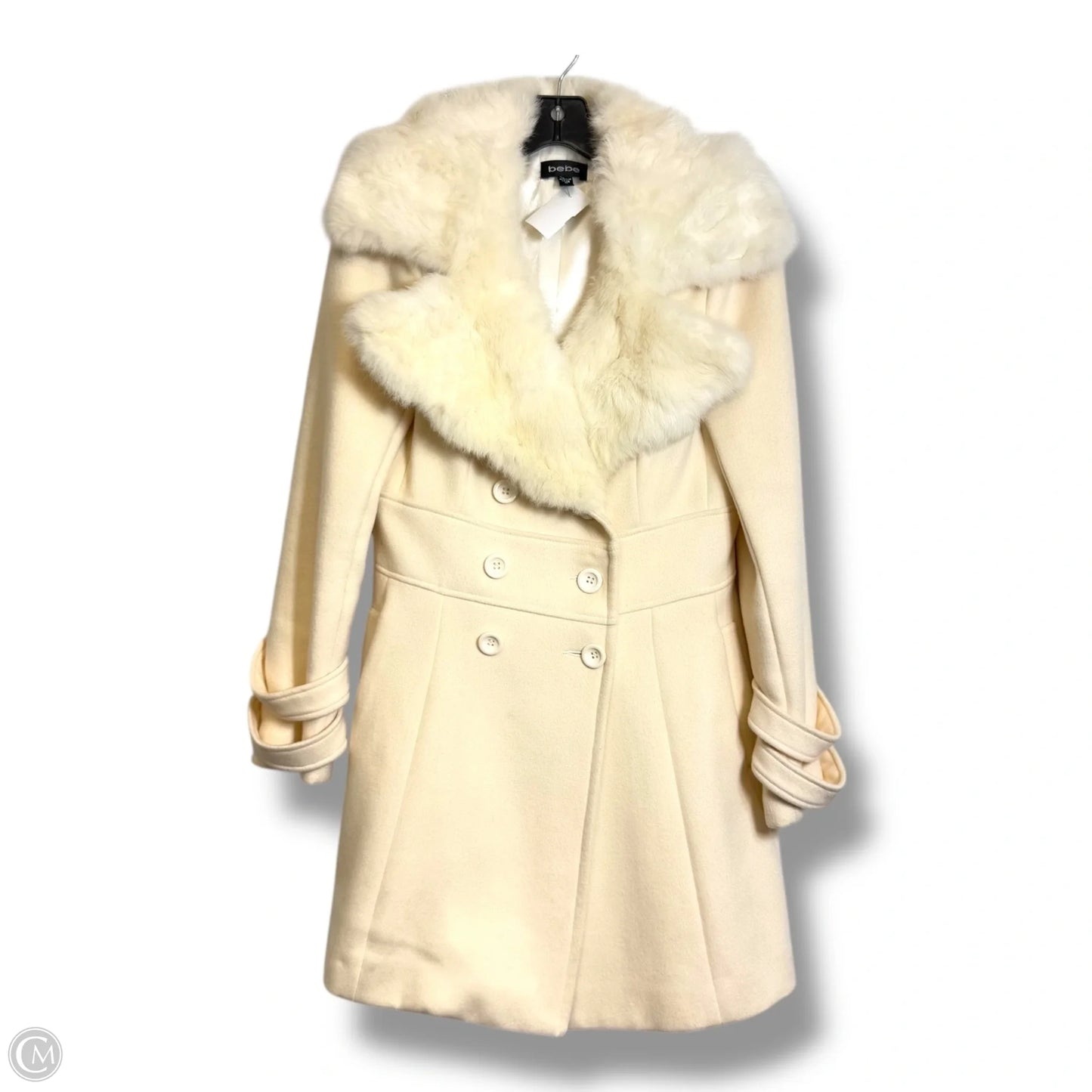 Coat Faux Fur & Sherpa By Bebe In White, Size: M