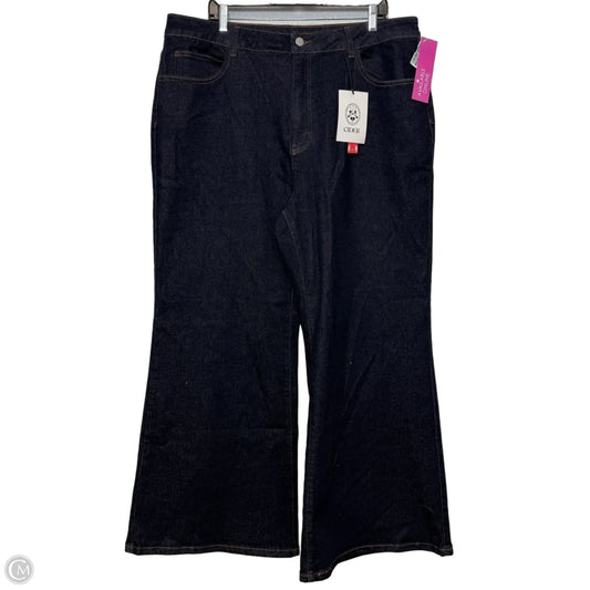 Jeans Flared By Cider In Blue Denim, Size: 3x