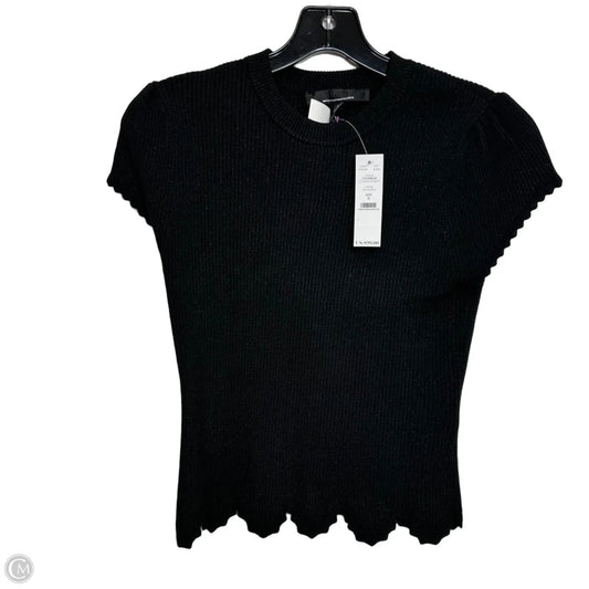 Top Short Sleeve By White House Black Market In Black, Size: S