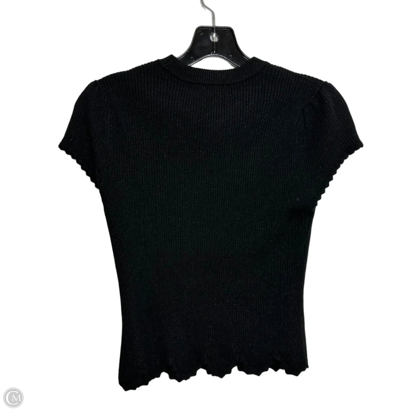 Top Short Sleeve By White House Black Market In Black, Size: S