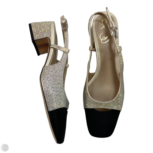 Shoes Heels Block By Sam Edelman In Silver & Tan, Size: 7