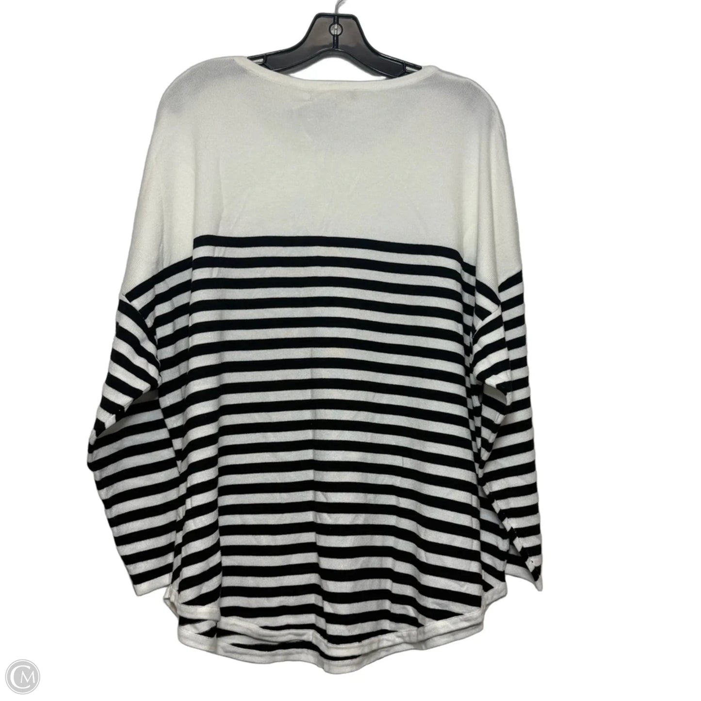 Top Long Sleeve By Philosophy In Striped Pattern, Size: 2x