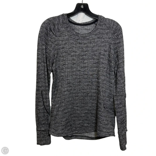 Athletic Top Long Sleeve Crewneck By Lululemon In Grey, Size: S