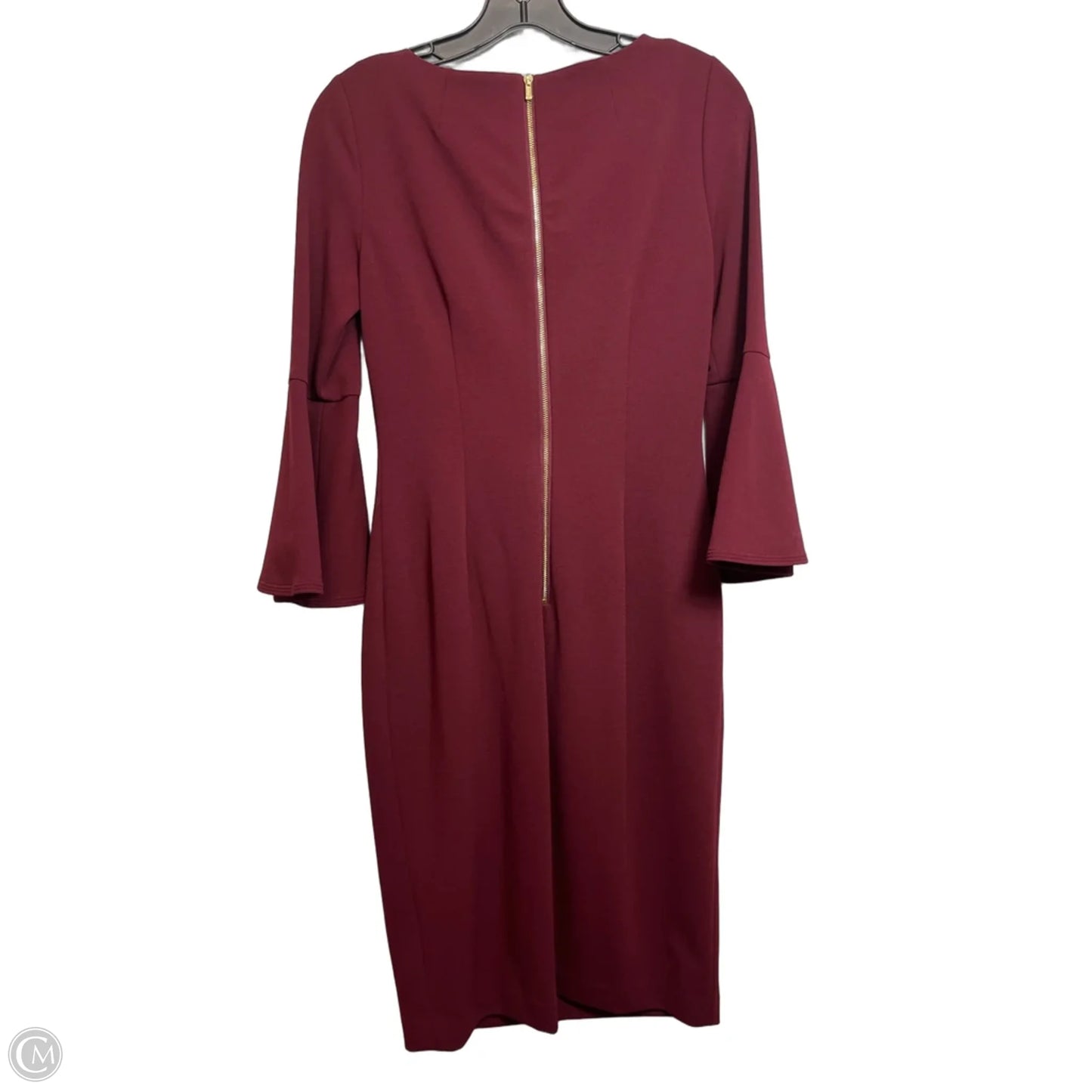 Dress Casual Midi By Calvin Klein In Red, Size: 4