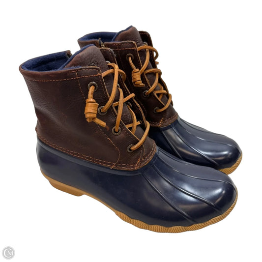 Boots Ankle Flats By Sperry In Navy, Size: 7