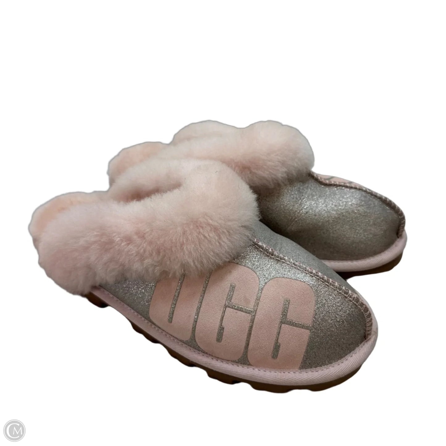 Slippers Designer By Ugg In Pink, Size: 9