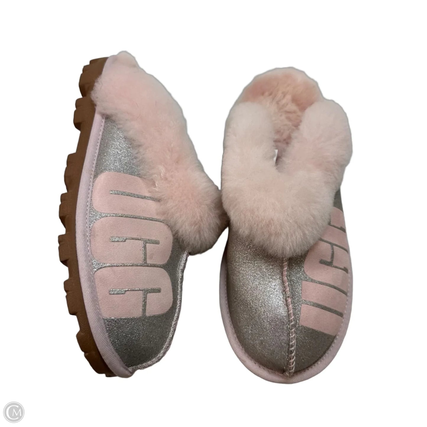 Slippers Designer By Ugg In Pink, Size: 9