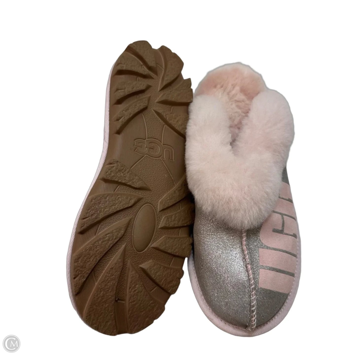 Slippers Designer By Ugg In Pink, Size: 9