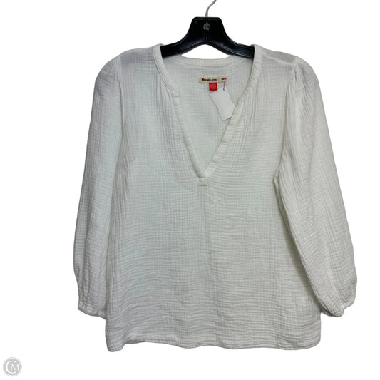 Top Long Sleeve By Marine Layer In White, Size: Xs