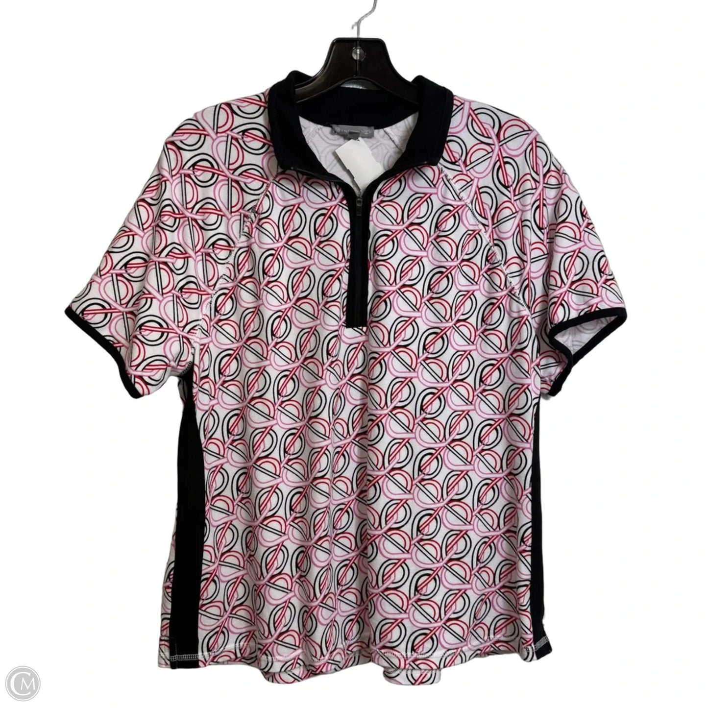 Athletic Top Short Sleeve By Talbots In Black & Pink, Size: Xlp