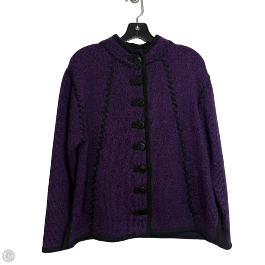 Sweater Cardigan By Clothes Mentor In Purple, Size: M