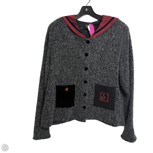 Sweater Cardigan By Clothes Mentor In Grey, Size: M