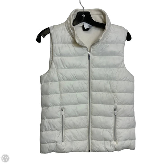 Vest Puffer & Quilted By Tahari In White, Size: S
